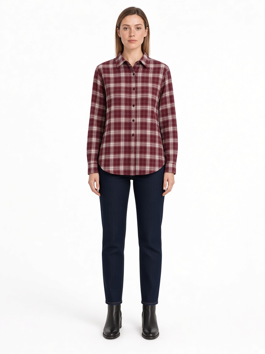 Burgundy Check Shirt – FM-LK-040